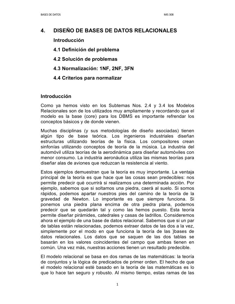 Imágen de pdf 4. DISEÑO DE BASES DE DATOS RELACIONALES